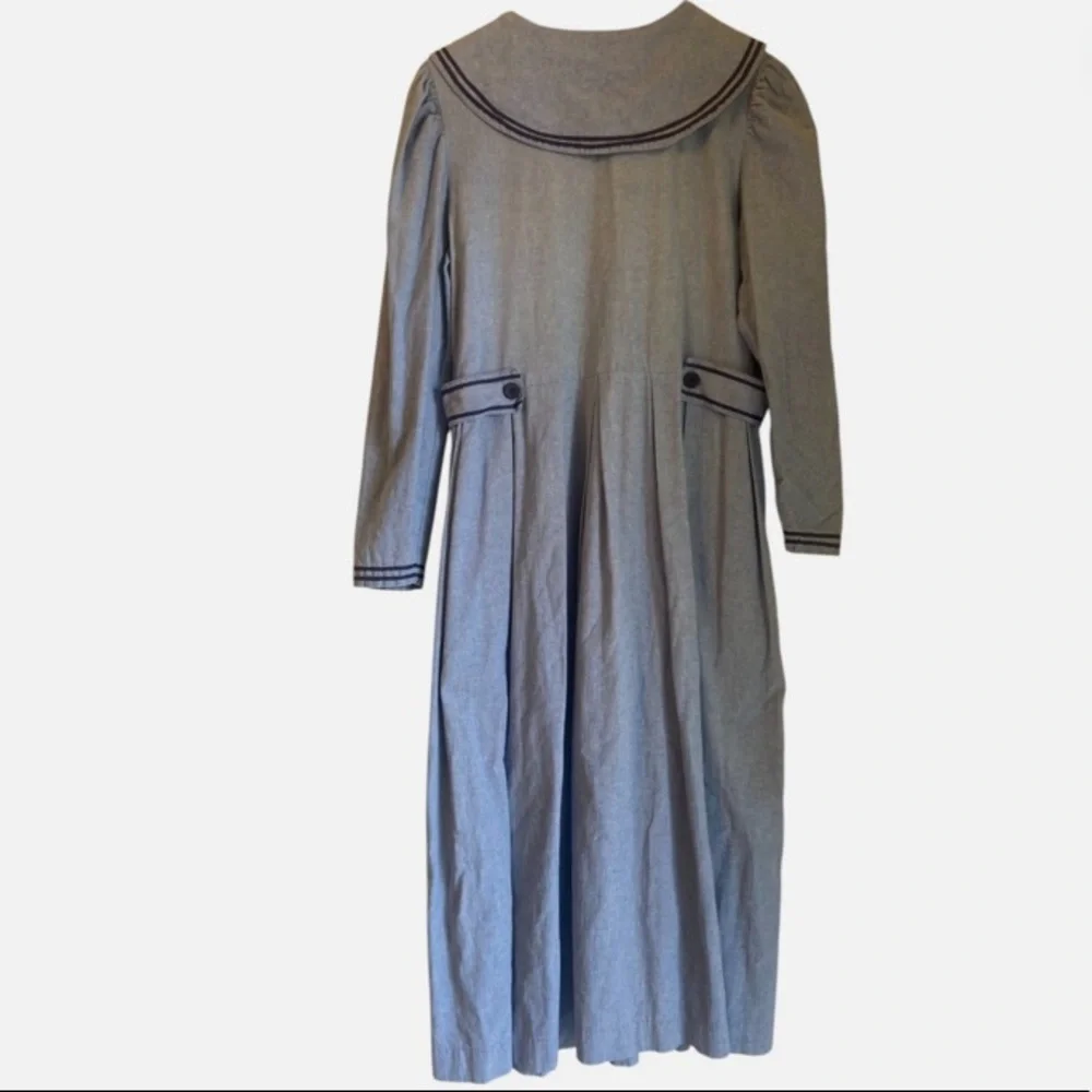 VTG Dress 8 Nautical Scholar Cottagecore Piratecore Little Women Coastal Witch - Picture 7 of 7